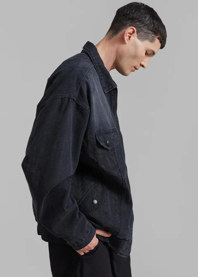 The Frankie Shop Outerwear Men Nash Denim Jacket 8211 Black