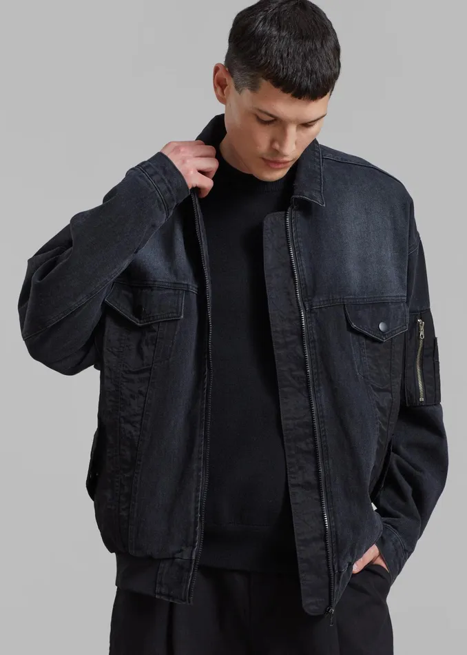 The Frankie Shop Outerwear Men Nash Denim Jacket 8211 Black