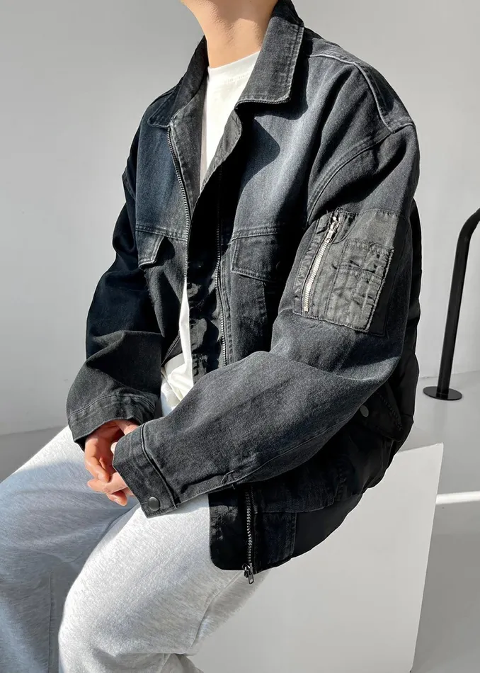 The Frankie Shop Outerwear Men Nash Denim Jacket 8211 Black