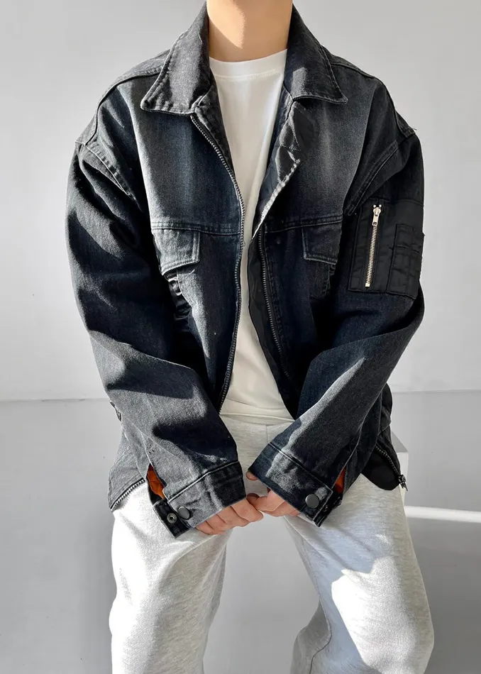 The Frankie Shop Outerwear Men Nash Denim Jacket 8211 Black