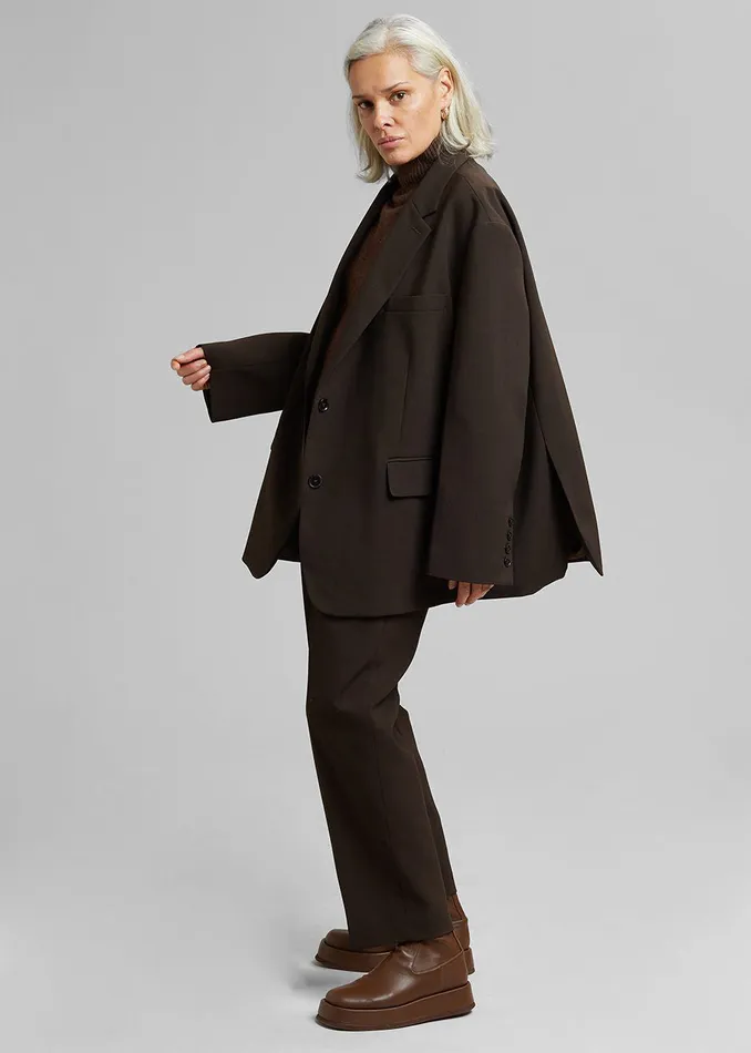 The Frankie Shop Outerwear Women Bea Blazer 8211 Dark Espresso