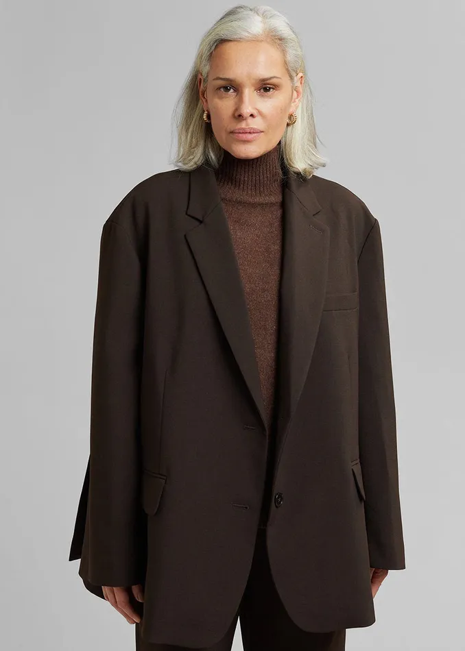 The Frankie Shop Outerwear Women Bea Blazer 8211 Dark Espresso