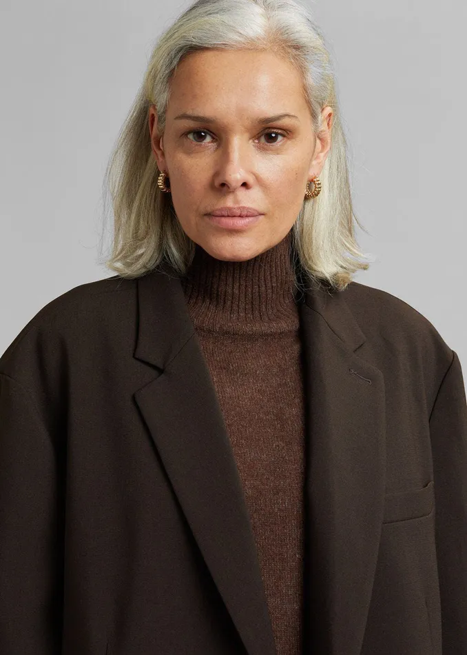 The Frankie Shop Outerwear Women Bea Blazer 8211 Dark Espresso