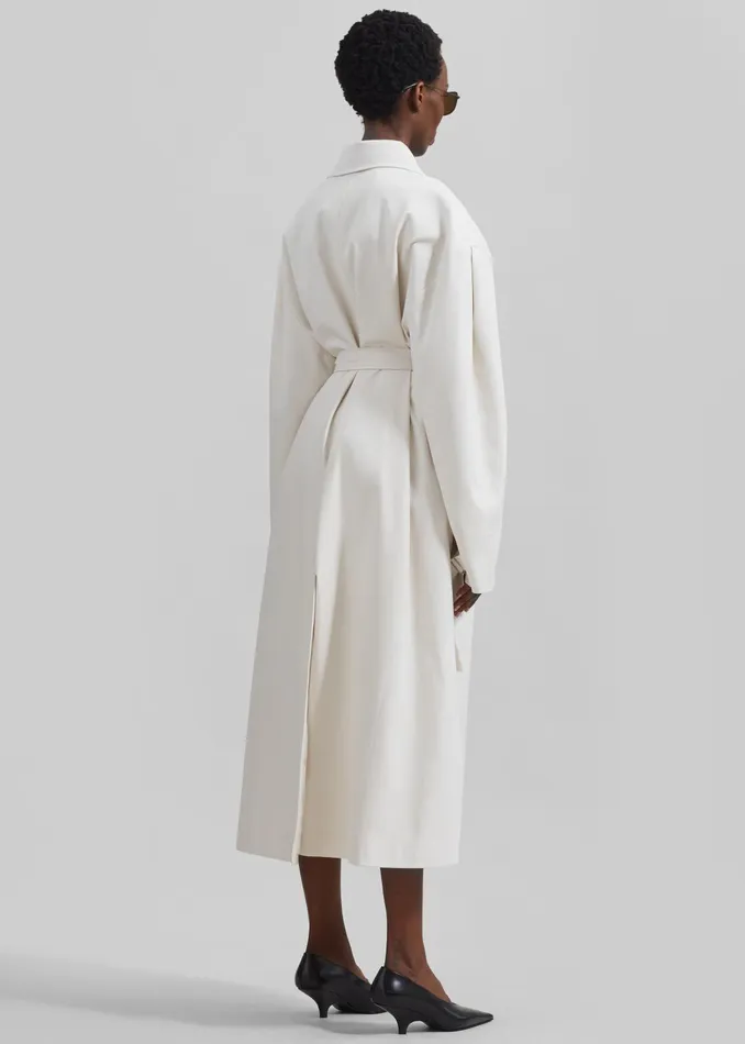 The Frankie Shop Outerwear Women Callyn Trench Coat 8211 Light Beige