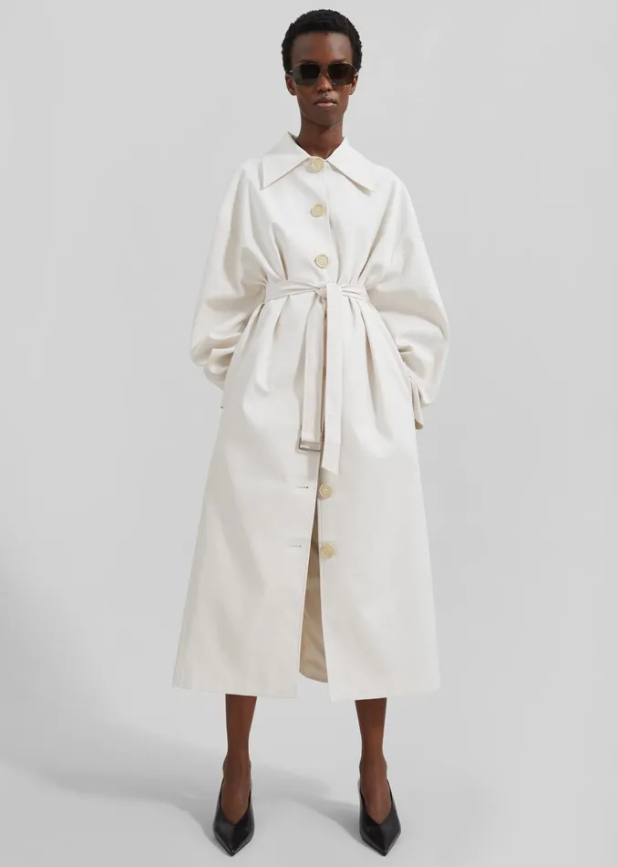 The Frankie Shop Outerwear Women Callyn Trench Coat 8211 Light Beige