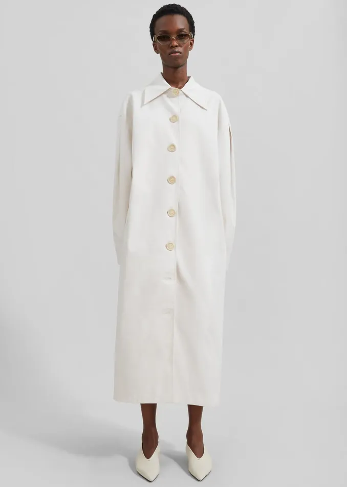 The Frankie Shop Outerwear Women Callyn Trench Coat 8211 Light Beige