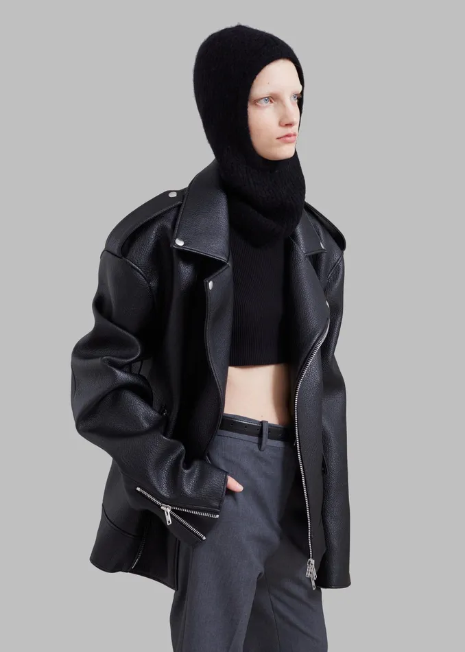 The Frankie Shop Outerwear Women Chicago Oversized Biker Jacket 8211 Black