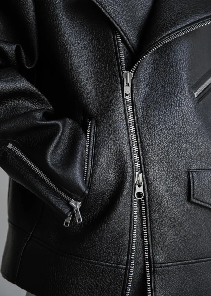The Frankie Shop Outerwear Women Chicago Oversized Biker Jacket 8211 Black