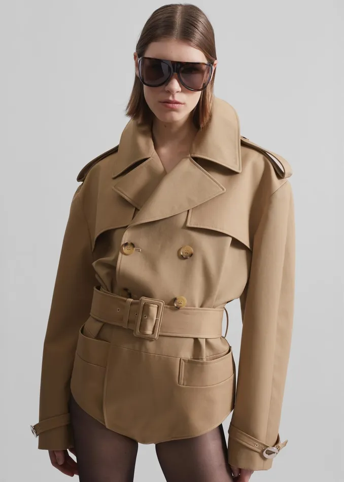 The Frankie Shop Outerwear Women Coperni Body Trench Coat 8211 Beige