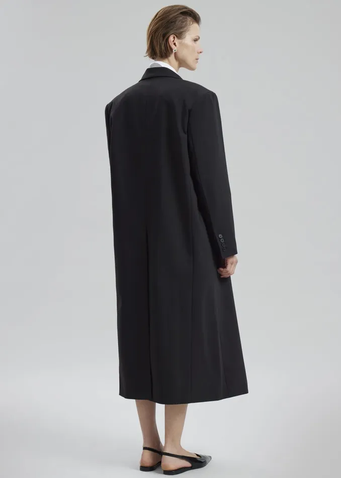 The Frankie Shop Outerwear Women Dex Double Breasted Coat 8211 Black