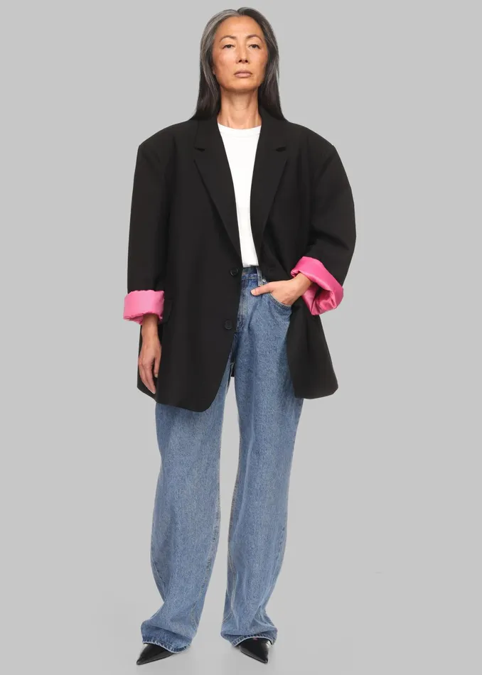 The Frankie Shop Outerwear Women Frankie Oversized Boyfriend Blazer X Barbie 8211 Black