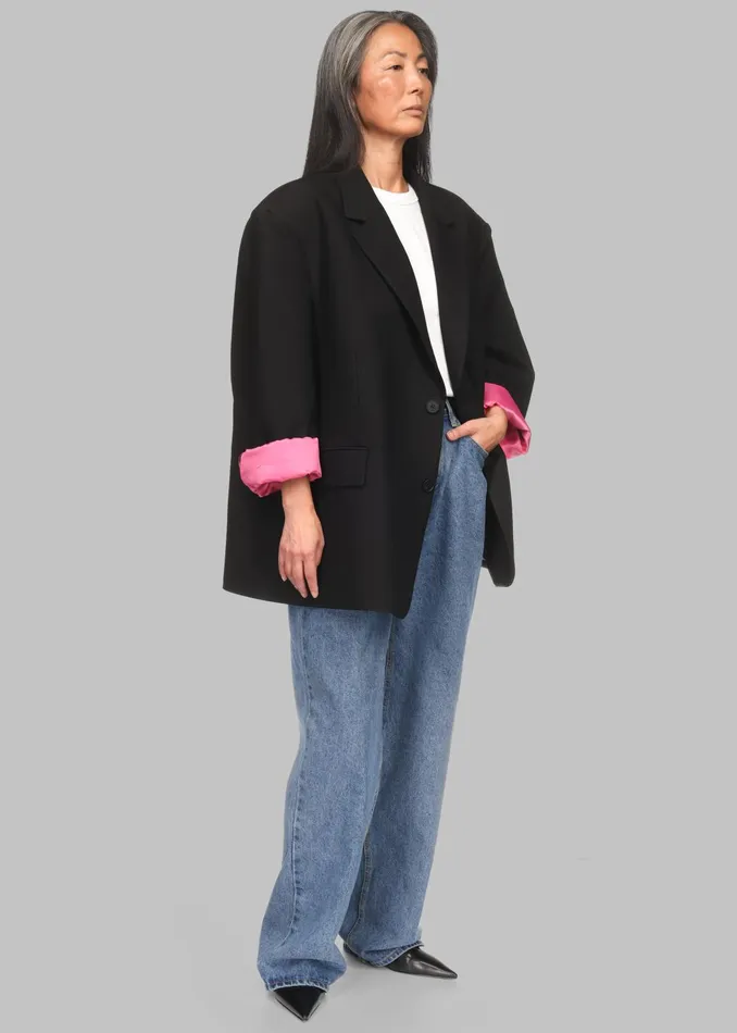 The Frankie Shop Outerwear Women Frankie Oversized Boyfriend Blazer X Barbie 8211 Black
