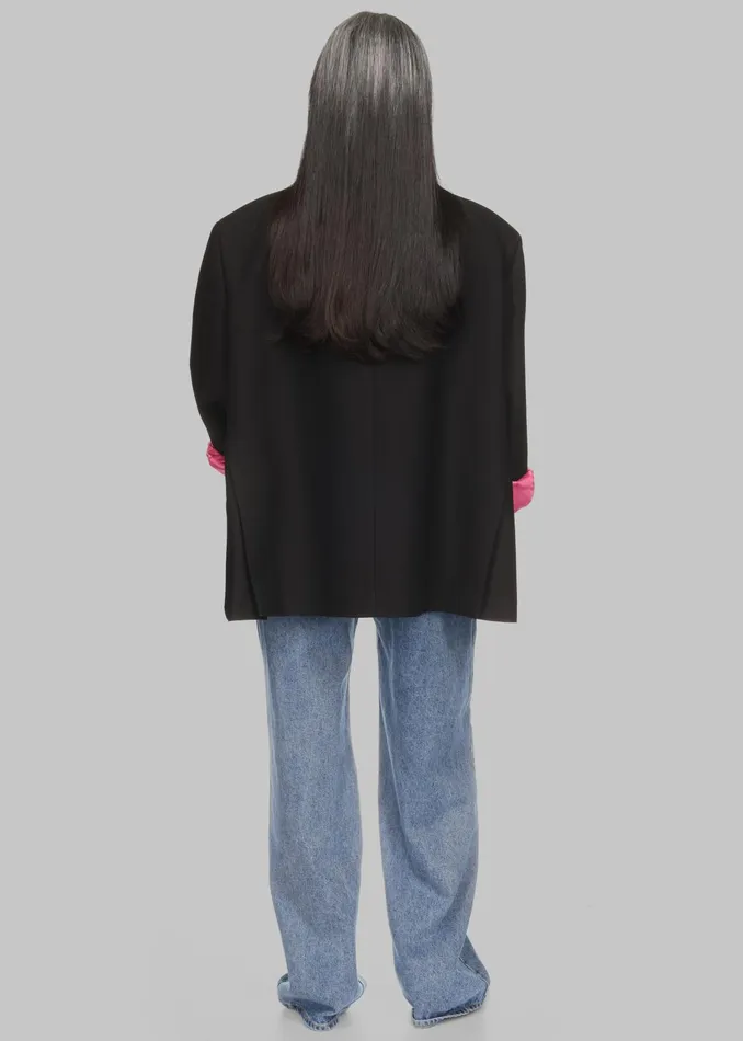 The Frankie Shop Outerwear Women Frankie Oversized Boyfriend Blazer X Barbie 8211 Black