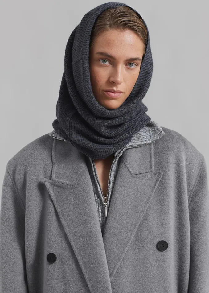 The Frankie Shop Outerwear Women Gaia Double Breasted Coat 8211 Grey