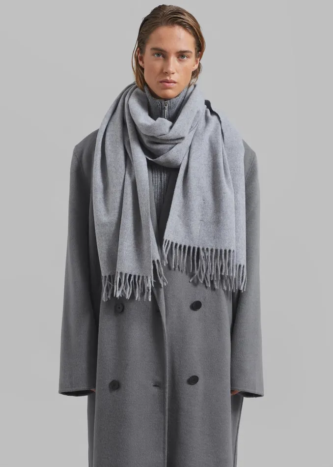 The Frankie Shop Outerwear Women Gaia Double Breasted Coat 8211 Grey