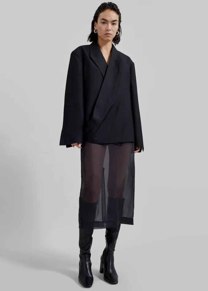 The Frankie Shop Outerwear Women Geneva Wrap Blazer 8211 Black