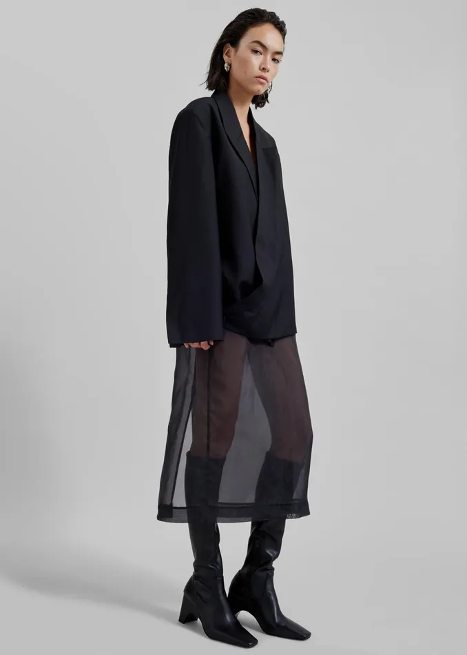 The Frankie Shop Outerwear Women Geneva Wrap Blazer 8211 Black