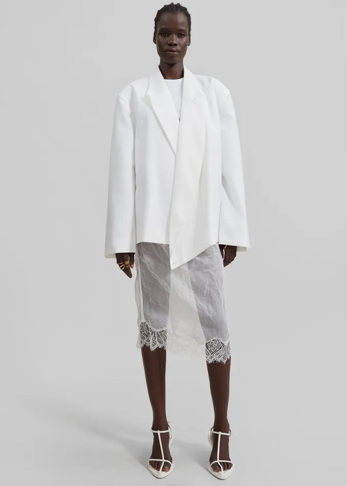 The Frankie Shop Outerwear Women Geneva Wrap Blazer 8211 White