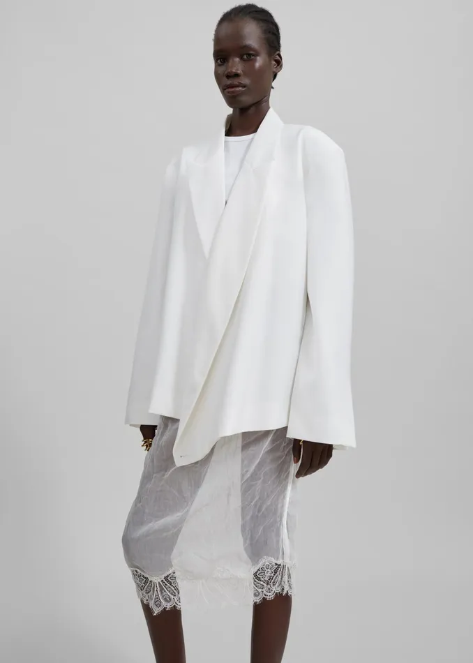 The Frankie Shop Outerwear Women Geneva Wrap Blazer 8211 White
