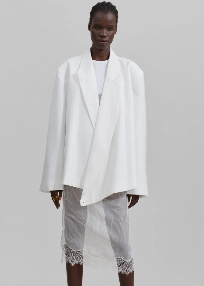 The Frankie Shop Outerwear Women Geneva Wrap Blazer 8211 White