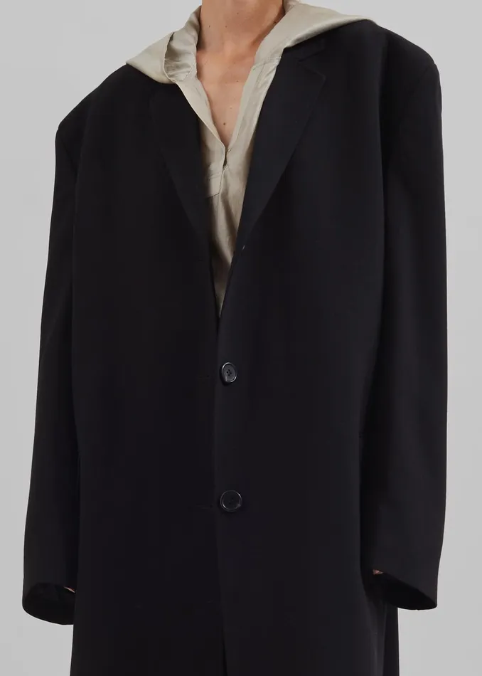 The Frankie Shop Outerwear Women Hampton Long Coat 8211 Black