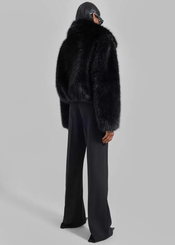 The Frankie Shop Outerwear Women Hope Faux Fur Jacket 8211 Black