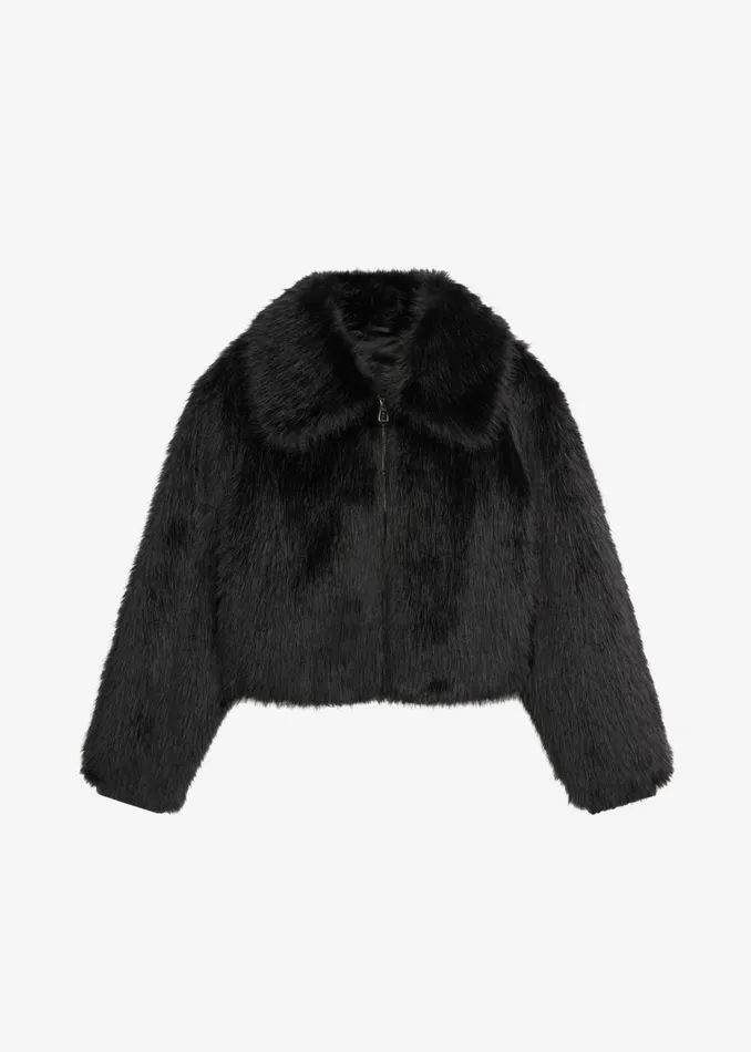 The Frankie Shop Outerwear Women Hope Faux Fur Jacket 8211 Black