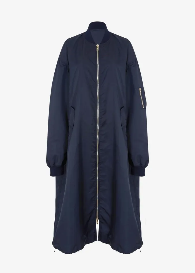 The Frankie Shop Outerwear Women Isaac Oversized Bomber Coat 8211 Navy