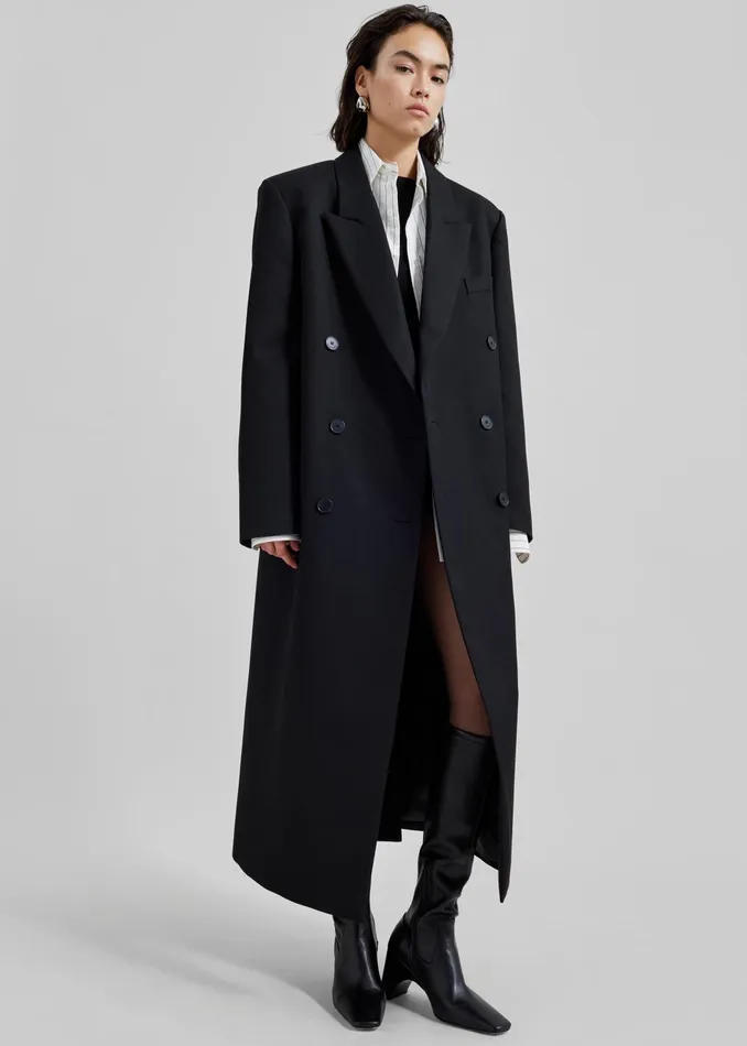 The Frankie Shop Outerwear Women Jane Long Coat 8211 Black