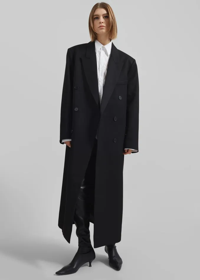 The Frankie Shop Outerwear Women Jane Long Coat 8211 Black