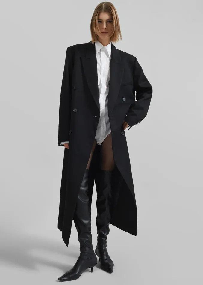The Frankie Shop Outerwear Women Jane Long Coat 8211 Black