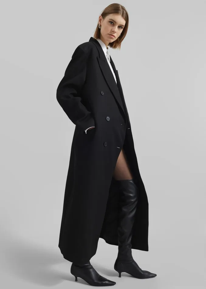 The Frankie Shop Outerwear Women Jane Long Coat 8211 Black