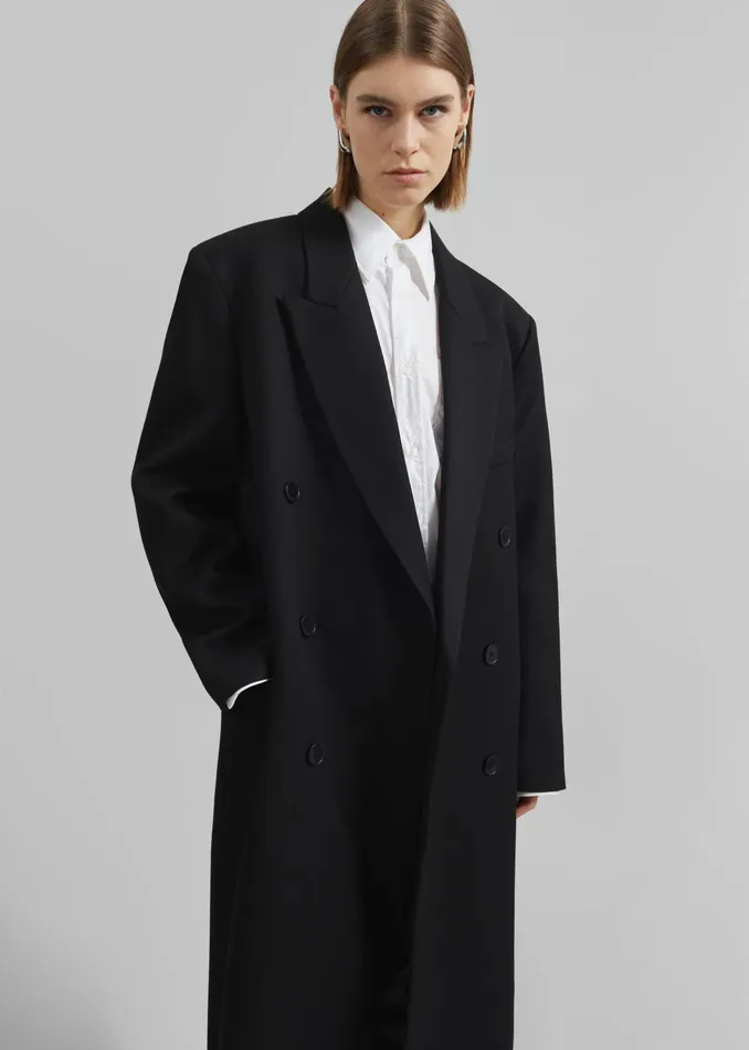 The Frankie Shop Outerwear Women Jane Long Coat 8211 Black
