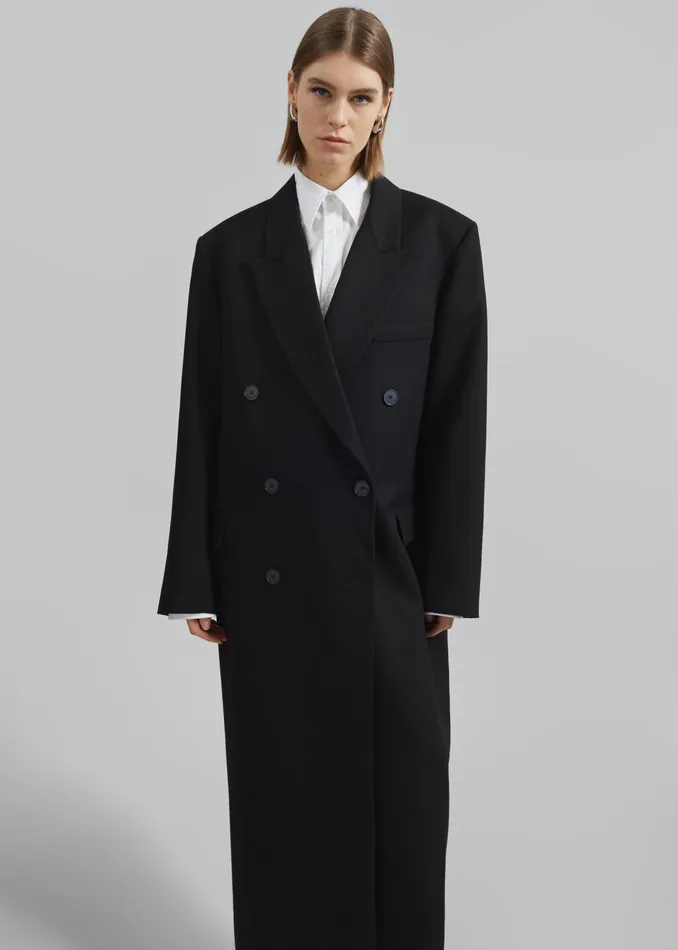 The Frankie Shop Outerwear Women Jane Long Coat 8211 Black
