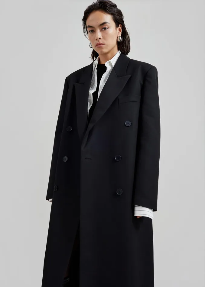 The Frankie Shop Outerwear Women Jane Long Coat 8211 Black