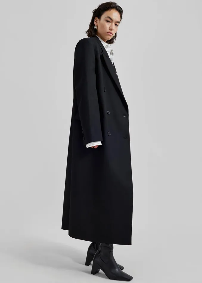 The Frankie Shop Outerwear Women Jane Long Coat 8211 Black