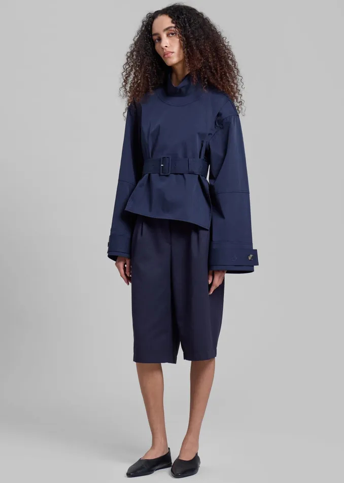 The Frankie Shop Outerwear Women Jw Anderson Wrap Trench Jacket 8211 Navy