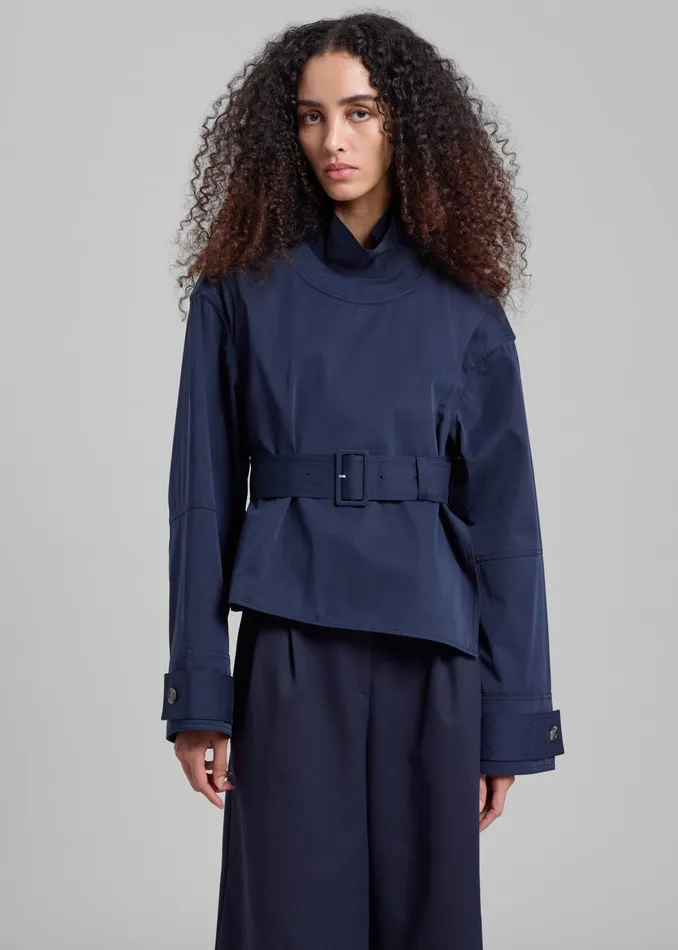 The Frankie Shop Outerwear Women Jw Anderson Wrap Trench Jacket 8211 Navy