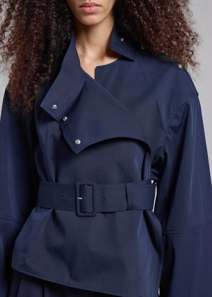 The Frankie Shop Outerwear Women Jw Anderson Wrap Trench Jacket 8211 Navy