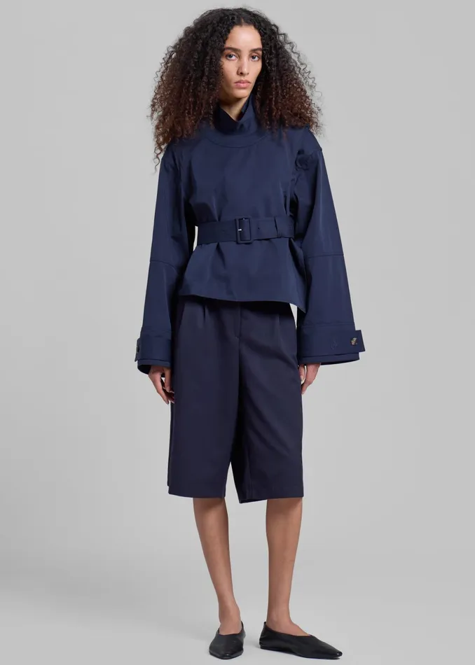 The Frankie Shop Outerwear Women Jw Anderson Wrap Trench Jacket 8211 Navy