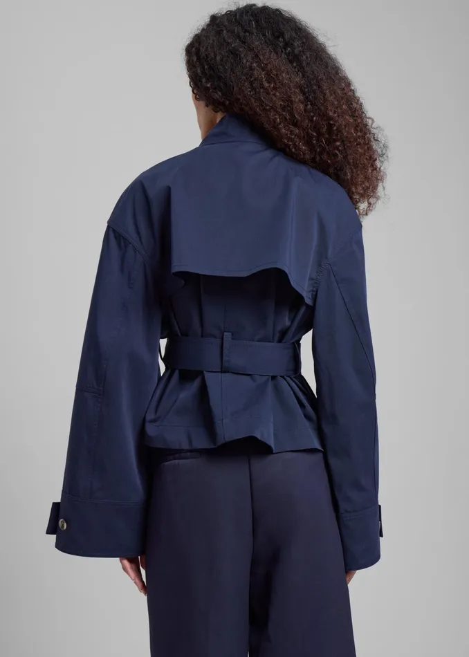 The Frankie Shop Outerwear Women Jw Anderson Wrap Trench Jacket 8211 Navy