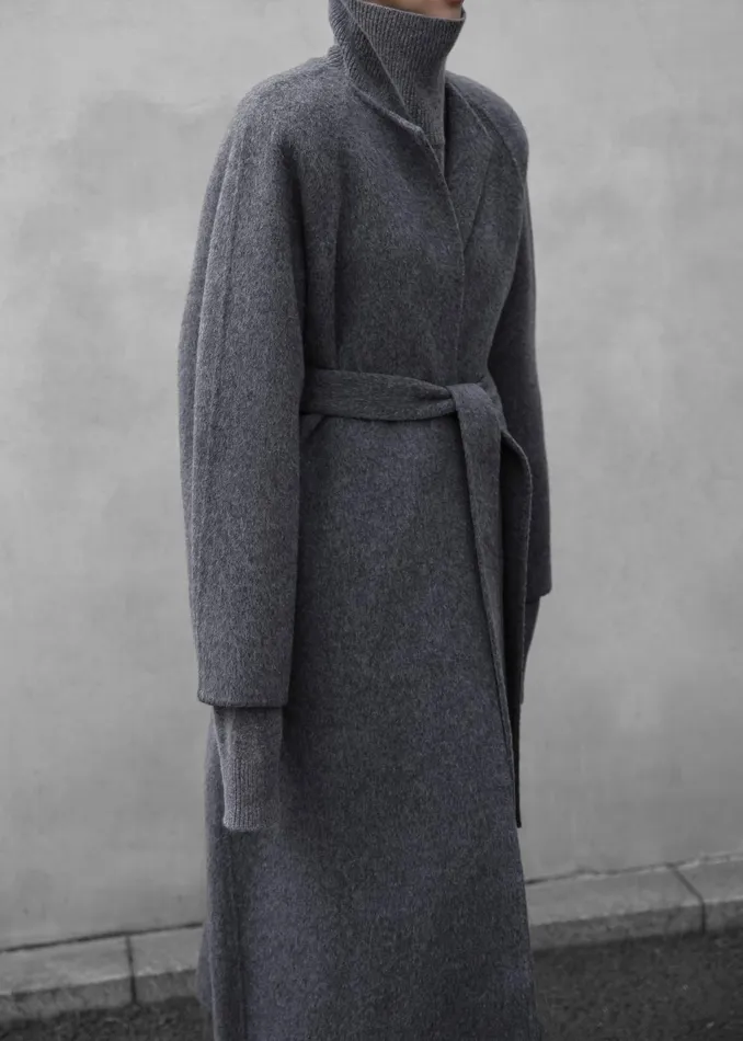 The Frankie Shop Outerwear Women Leon Wool Coat 8211 Grey