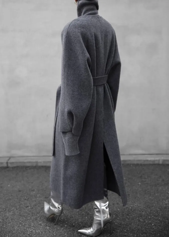 The Frankie Shop Outerwear Women Leon Wool Coat 8211 Grey