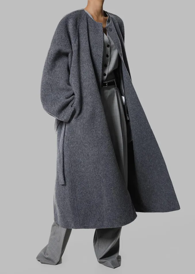 The Frankie Shop Outerwear Women Leon Wool Coat 8211 Grey