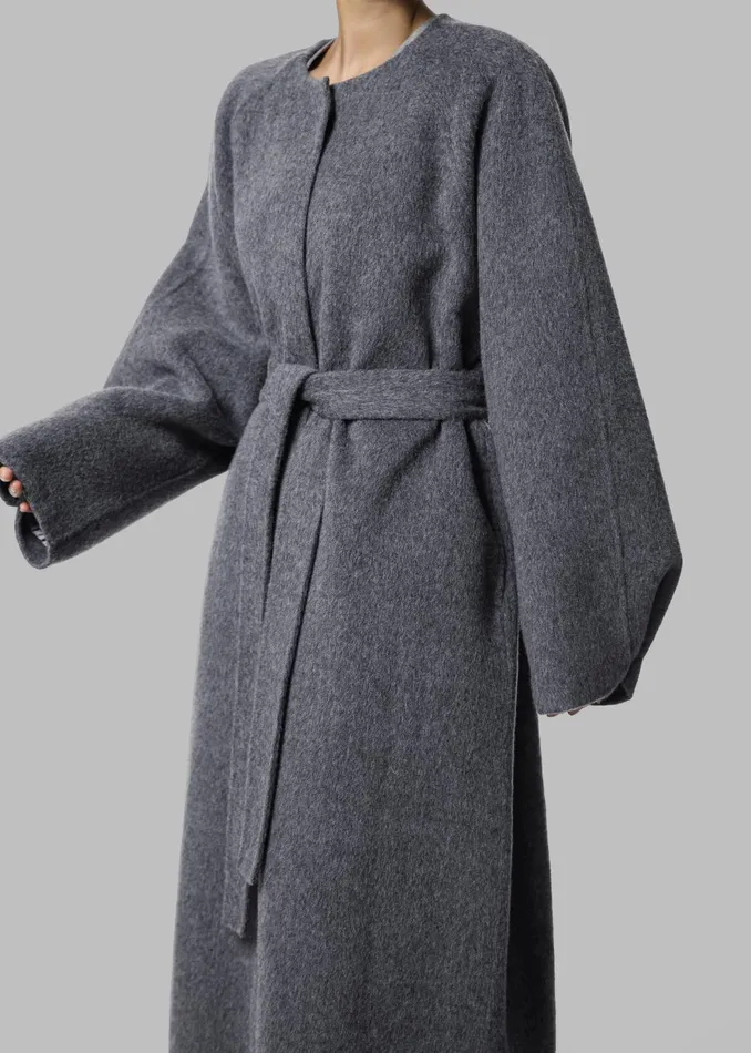 The Frankie Shop Outerwear Women Leon Wool Coat 8211 Grey