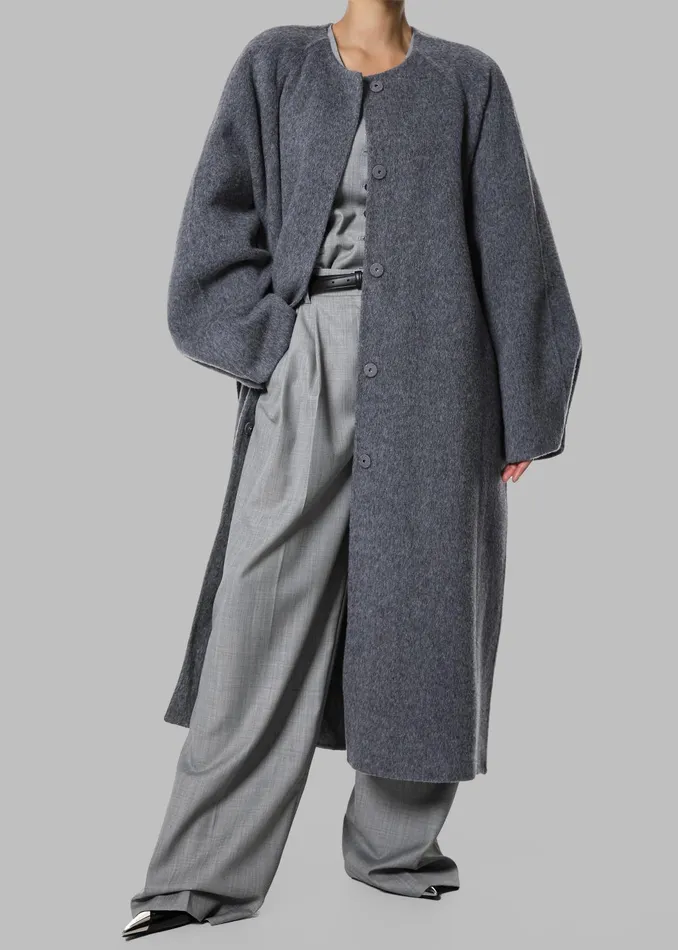 The Frankie Shop Outerwear Women Leon Wool Coat 8211 Grey