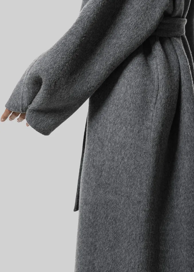 The Frankie Shop Outerwear Women Leon Wool Coat 8211 Grey