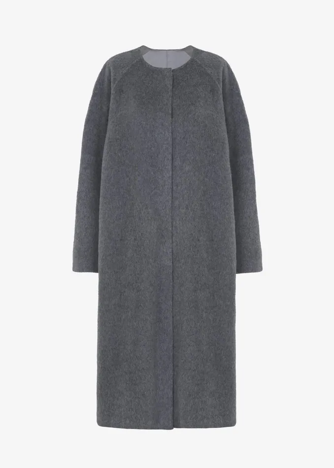The Frankie Shop Outerwear Women Leon Wool Coat 8211 Grey