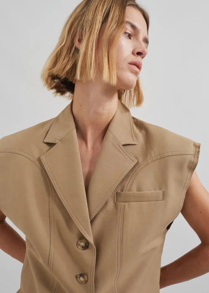 The Frankie Shop Outerwear Women Lucerne Vest 8211 Beige
