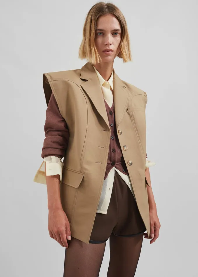 The Frankie Shop Outerwear Women Lucerne Vest 8211 Beige